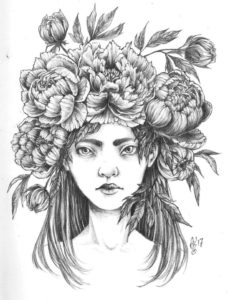 Ilustracja Magdaleny Otyś "Peony"