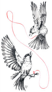 Ilustracja Magdaleny Otyś "Wróble"