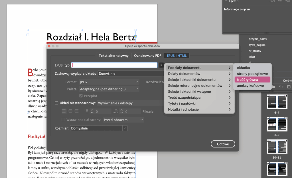 Nadawanie semantyki epub:type w InDesign