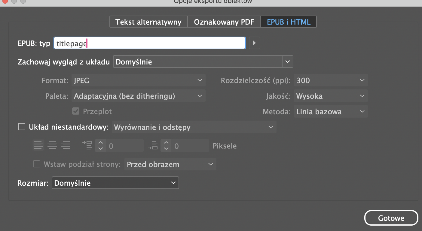 Nadawanie semantyki epub:type w InDesign