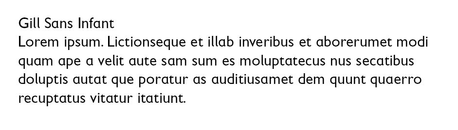 Gill Sans Infant